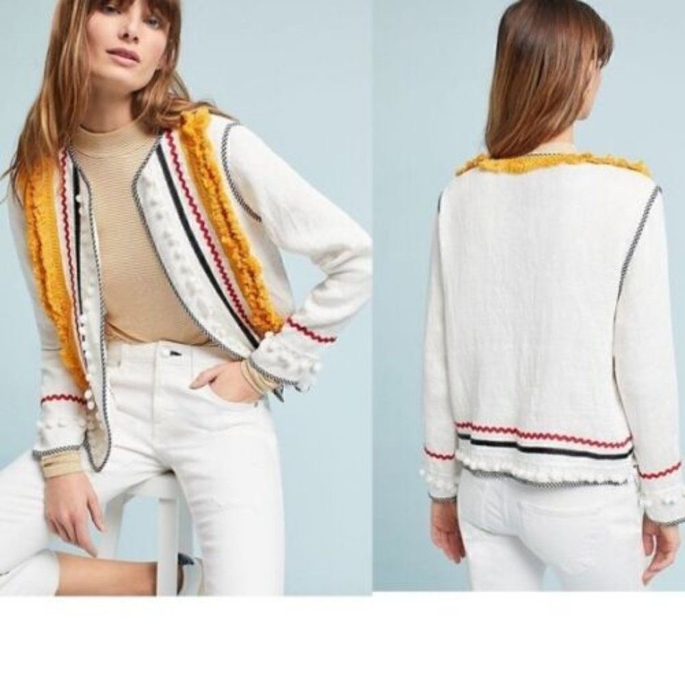 Anthropologie English Factory Selina Pom Jacket